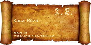 Kacz Róza névjegykártya