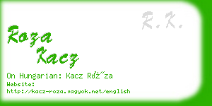 roza kacz business card